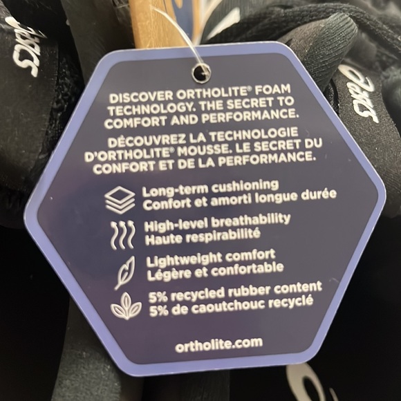 ASICS black tennis shoes new with tags - Picture 8 of 8